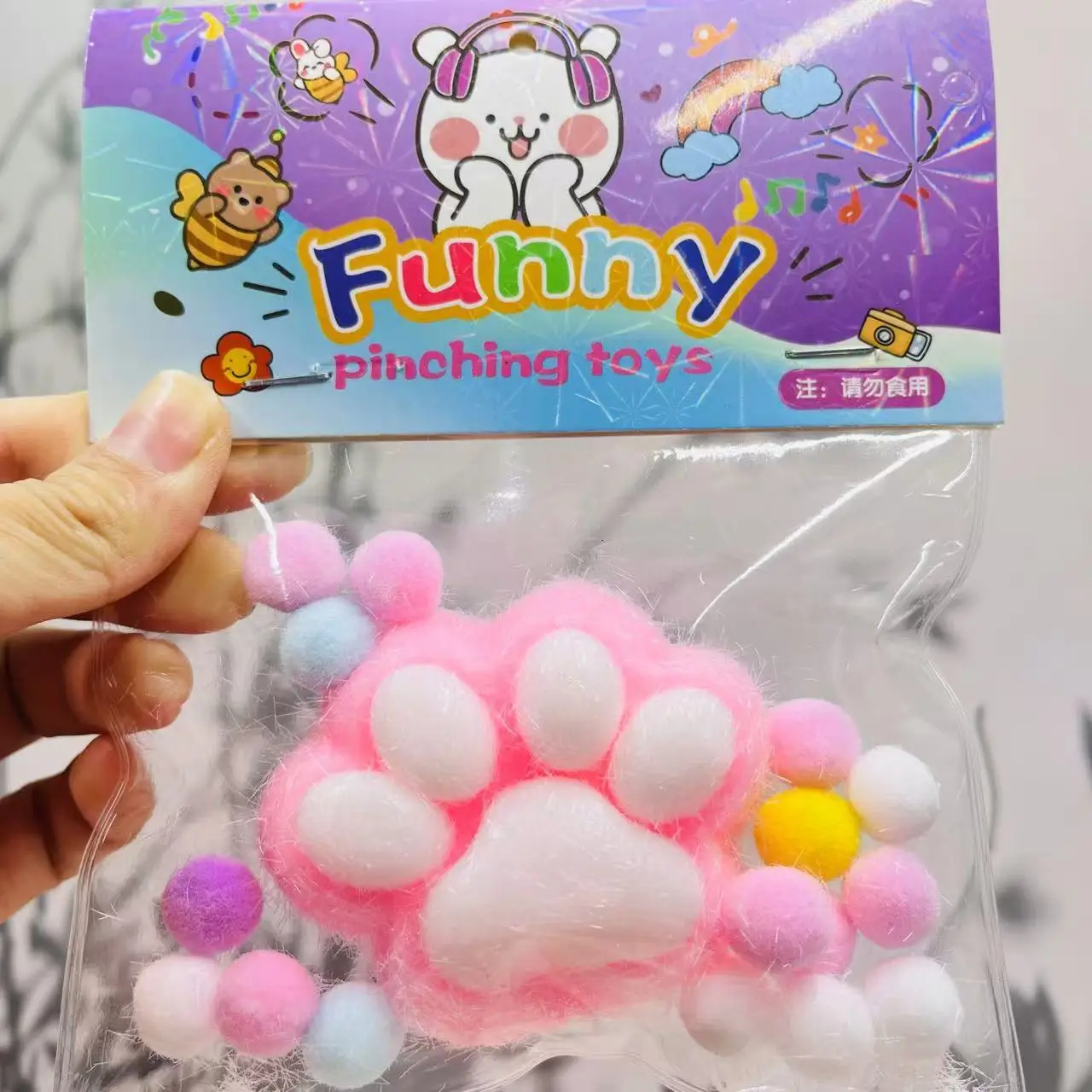 Pelúcia squish antiestresse pé patas de gato squeeze brinquedo bonito macio mole taba pé meninas presentes crianças brinquedos antiestresse para adultos