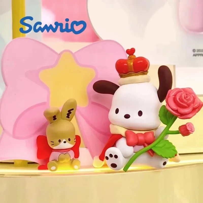 سلسلة حديقة صغيرة مصنوعة يدويًا Pochacco ، زهور وpochacco الشباب ، سلسلة صندوق أعمى ، لعب عصري ، هدايا زخرفية ، ألعاب