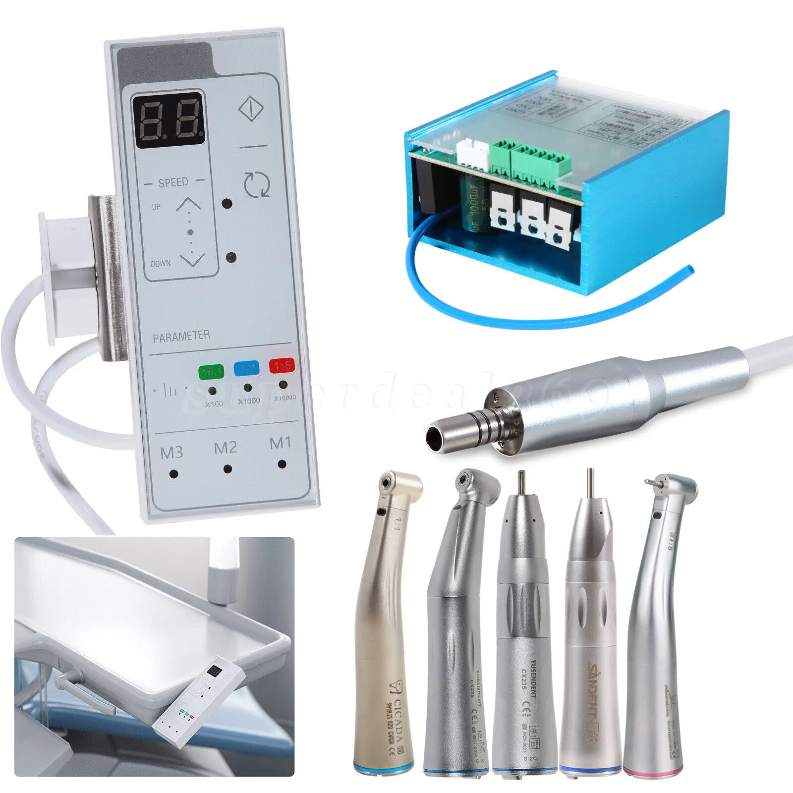 Dental Built in Electric Micro Motor 1:1 1:5 Fiber Optic Led/No Led Handpiece Fit KaVo NSK COXO