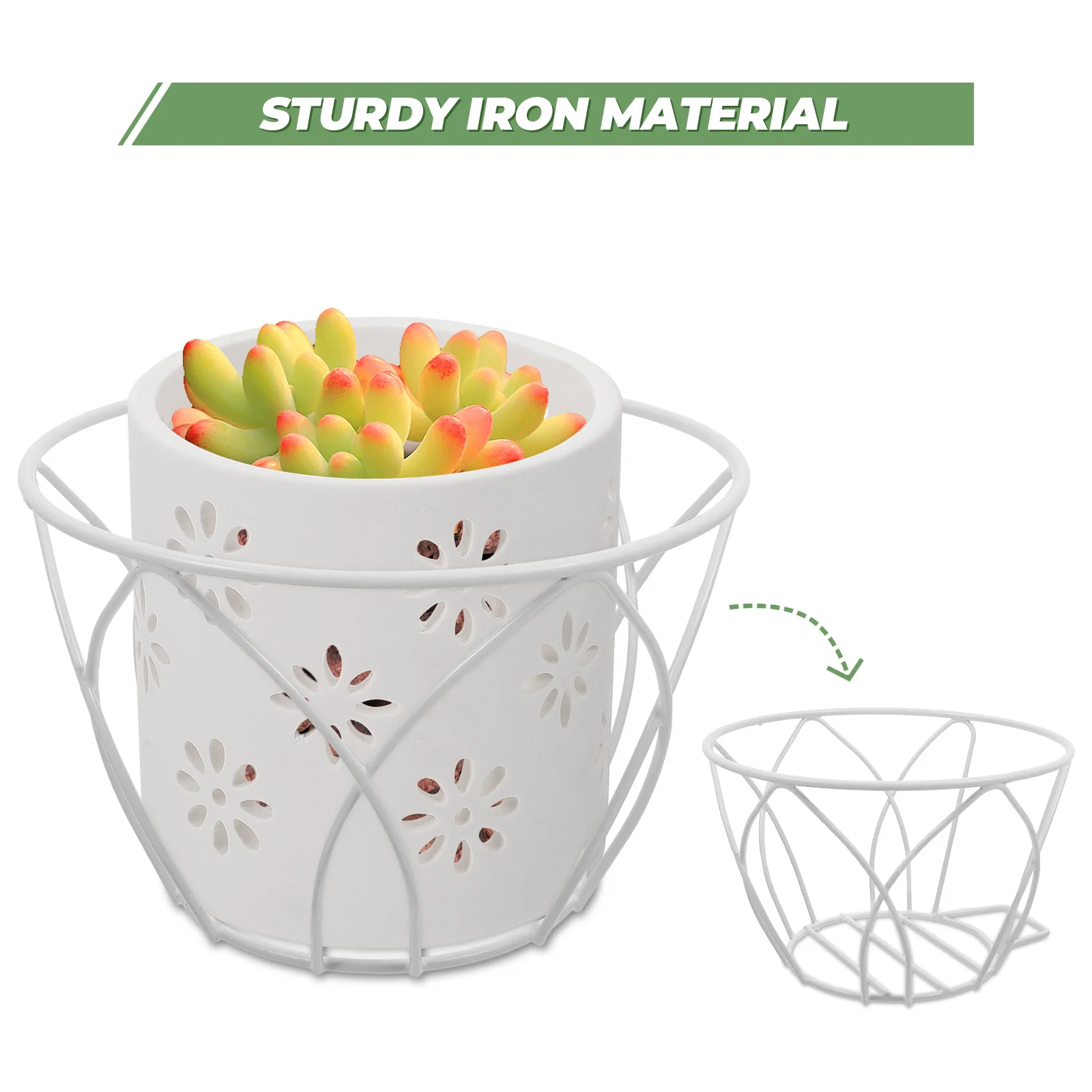 

1 Set Balcony Hanging Planter Holder Metal Flowerpot Storage Rack Outdoor Garden Window Plant Hanger Succulent Plants Stand