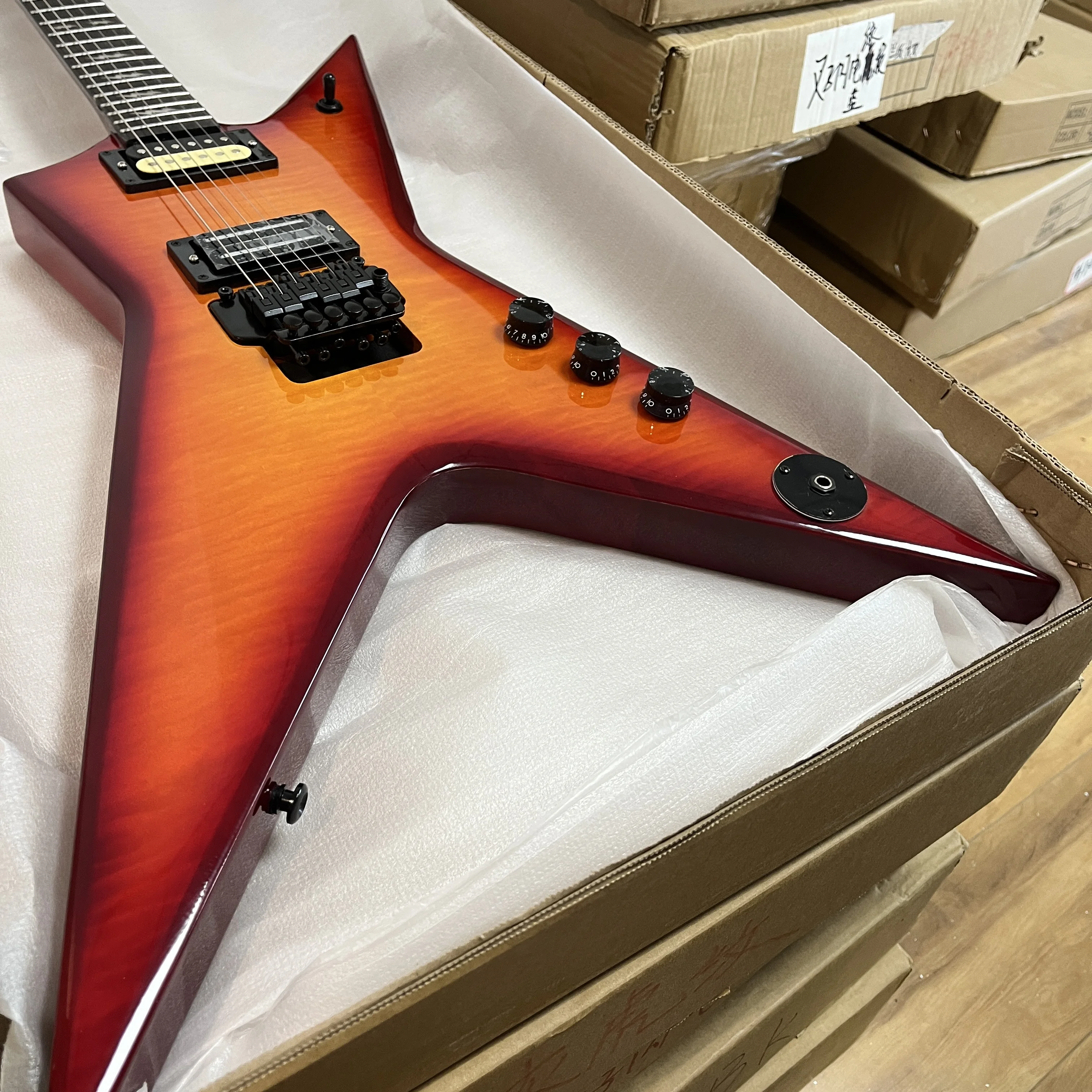 

Электрогитара Dean Dimebag Darrell Signature Series с верхней декой из огненного клена, подарок в виде электрогитары, бесплатная доставка