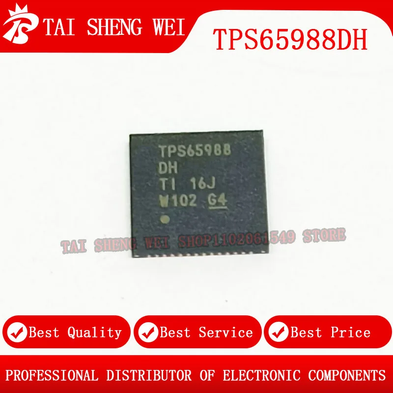 2pcs Brand new TPS65988DH TPS65988 TPS65988DHRSHR VQFN-56 Power Management Chip New Original chipset