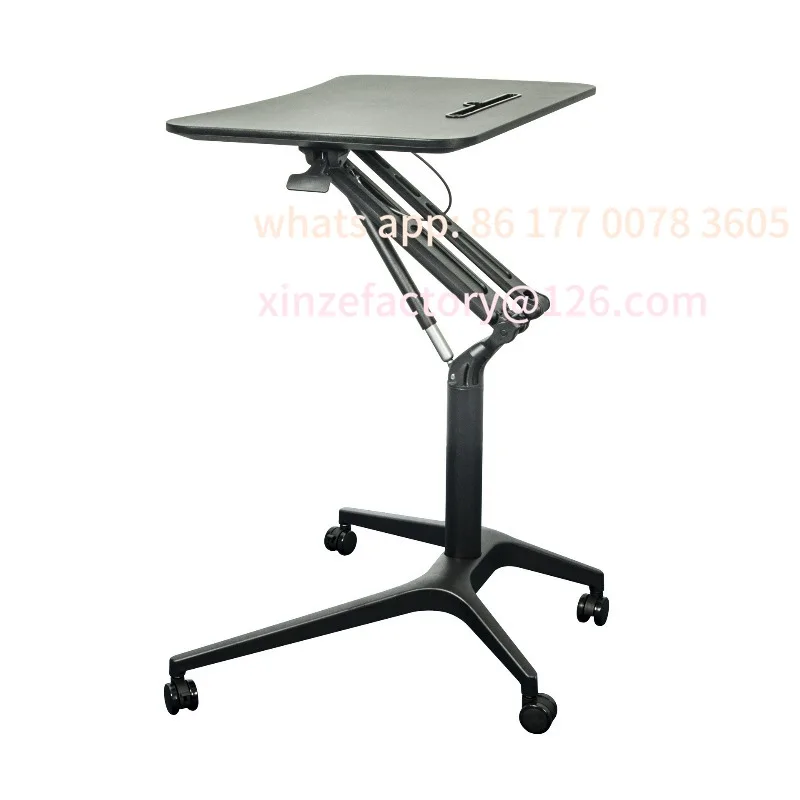 

Customizable Movable Pneumatic Lifting Table Automatic Adjustable Lifting Lecture Computer Desk Lazy Standing Desk Rack