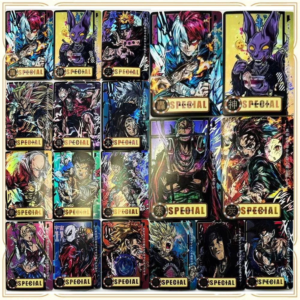 

Anime DIY ACG Premium Flash Card Boy Game Toy Collectible Card Christma Birthday Gifts One Piece Dragon Ball Naruto Demon Slayer