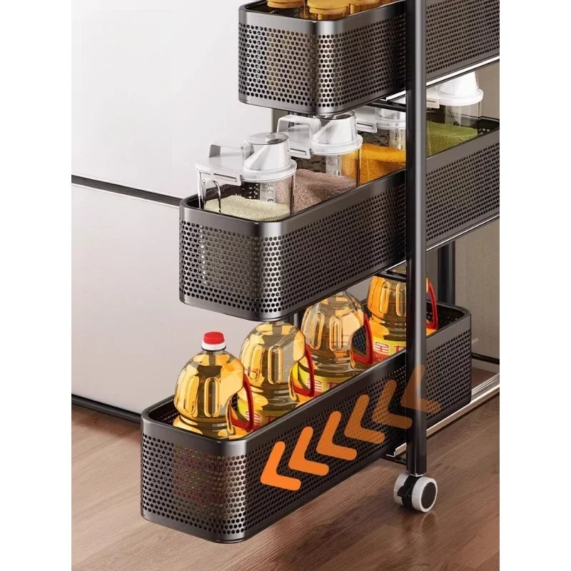 Kitchen crevice rack, very narrow storage cabinet, multi-layer refrigerator