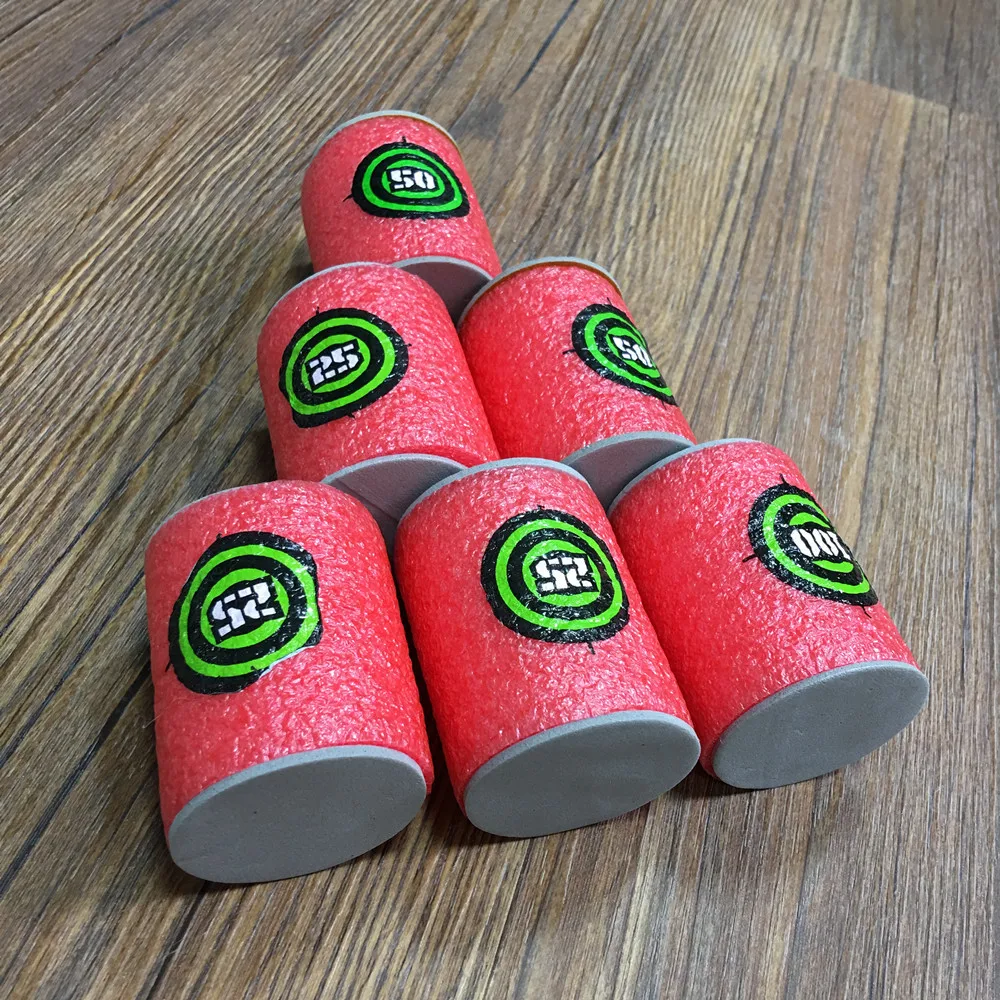 6pcs Target Cans Soft Foam EVA Bullet Targets Dart Toys for Nerf N-strike Fixed Elite Games Kids Training Supplies Toy