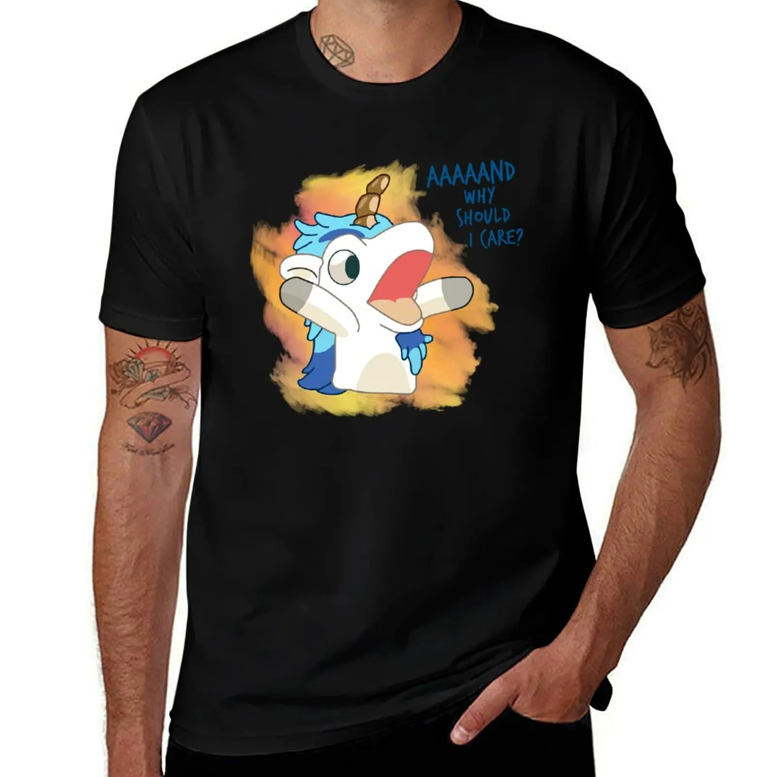 

AAAAAND Why Should I Care Unicorse T-Shirt summer clothes new edition summer tops anime shirts men