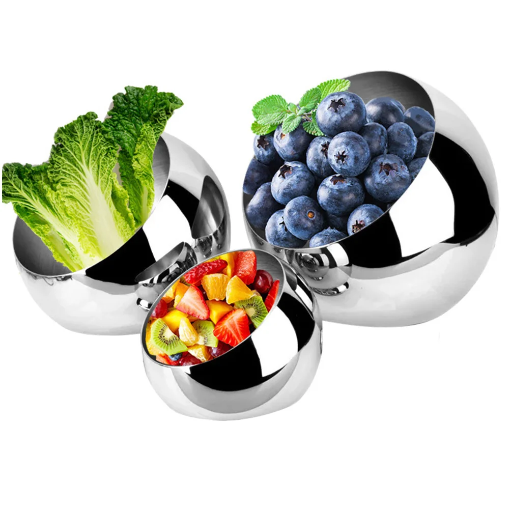 

Stainless Steel Seasoning Bowl 18cm Durable Practical Sauce Household Condiment Fruit Serving Bowl for Catering Restaurant Daily