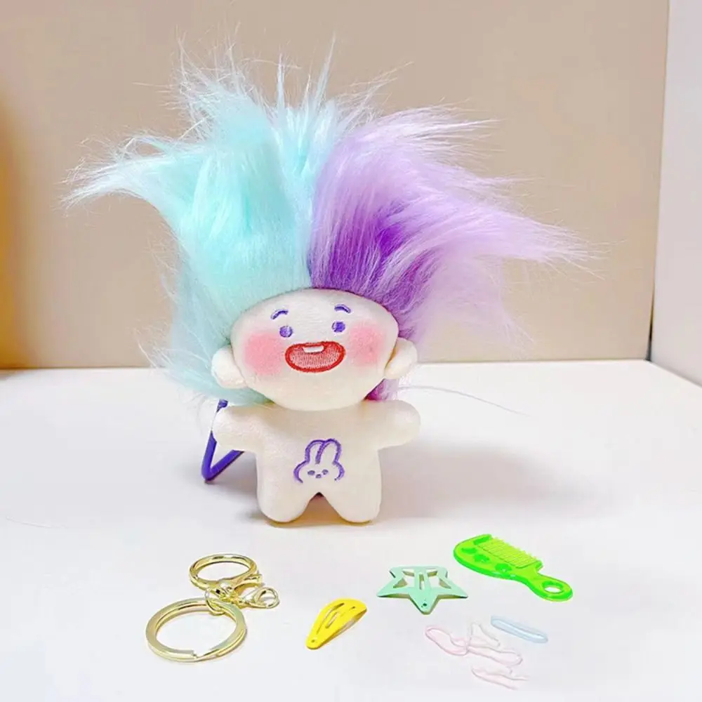 

No Clothes Missing Teeth Cotton Key Chain Style Short Toothless Key Chain Funny PP Cotton Funny Toothless Home Decoration