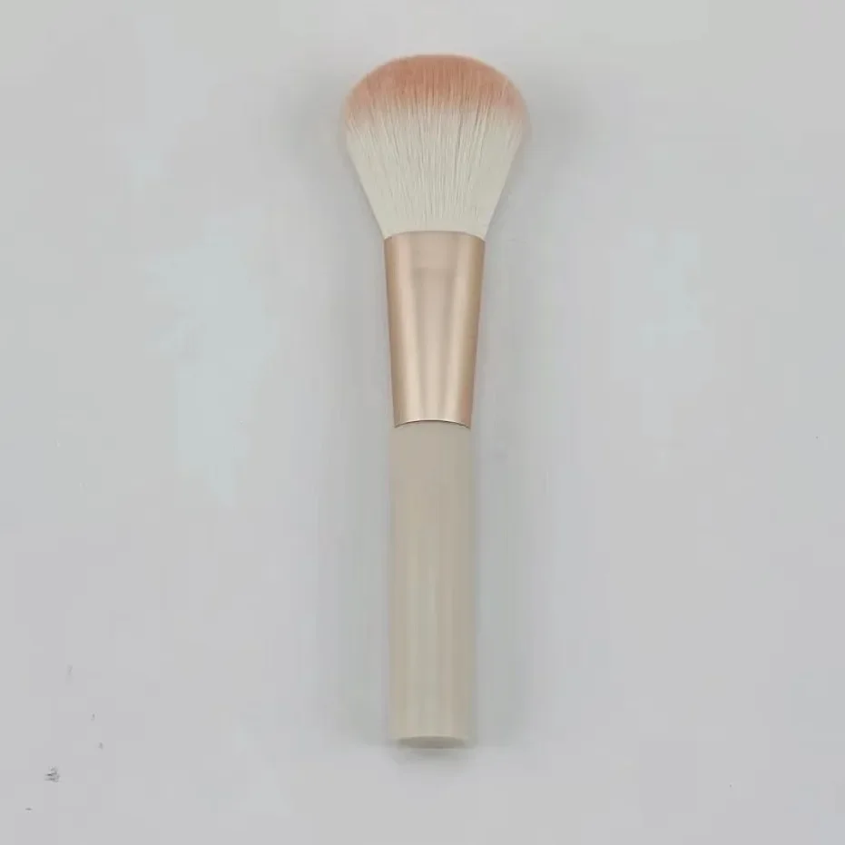 Brosse de toilettage en fibre de style court portable, outil de maquillage, fard à joues en poudre, grand