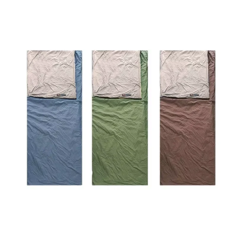 Outdoor High Quality Stock Waterproof Lightweight Nylon 3 Season Envelope  Camping Custom Cotton Sleeping Bag