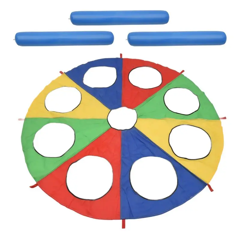 

Парашют WOTT-Rainbow, 6 футов, для игр на открытом воздухе (W Mouse), с 3 воздушными палочками 2 м