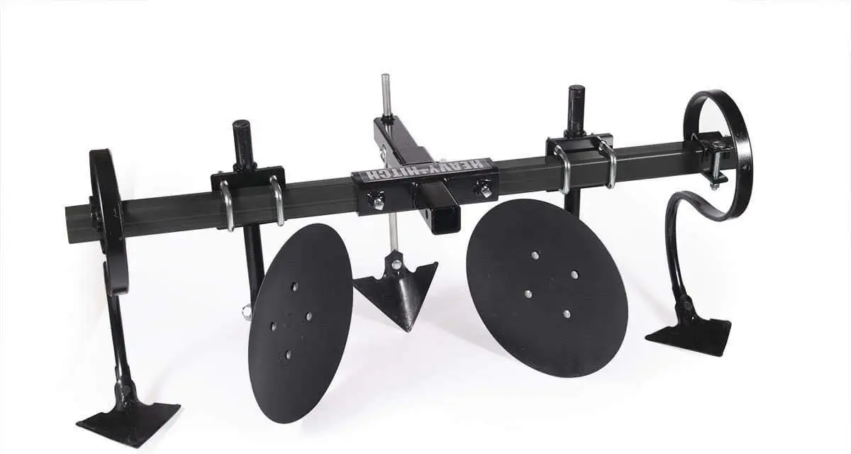 Heavy Hitch Multi-Purpose Disc Cultivator Garden Bedder 3-Point Attachment with S-Tines and Row Maker Insert Powdercoated