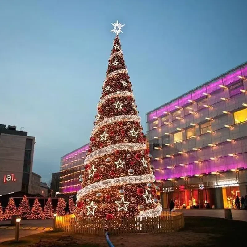 Factory Price LED Giant 4M 7M Christmas Tree Light Motif Tree for Christmas Holiday Outdoor Decoration
