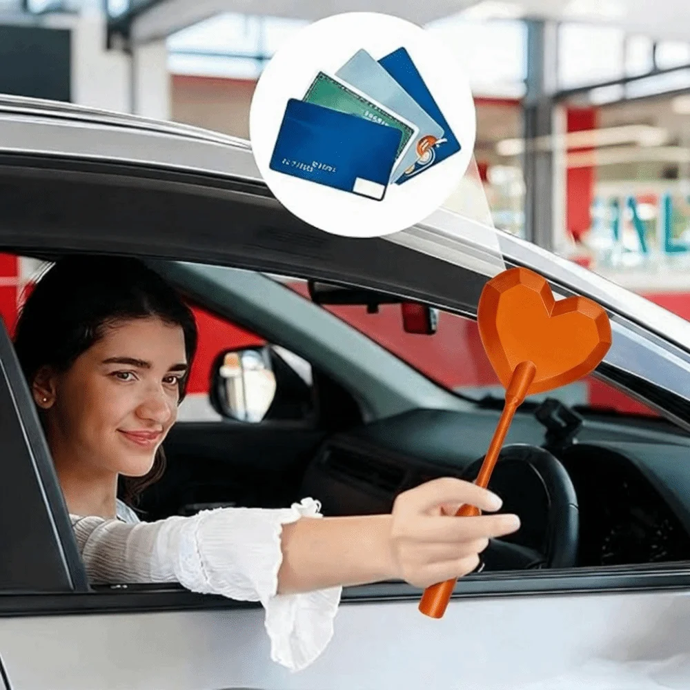 Heart Design Magical Tap To Pay Wand Convenient Checkout 3D Printed Contactless Payment Card Holder Credit Card Holder