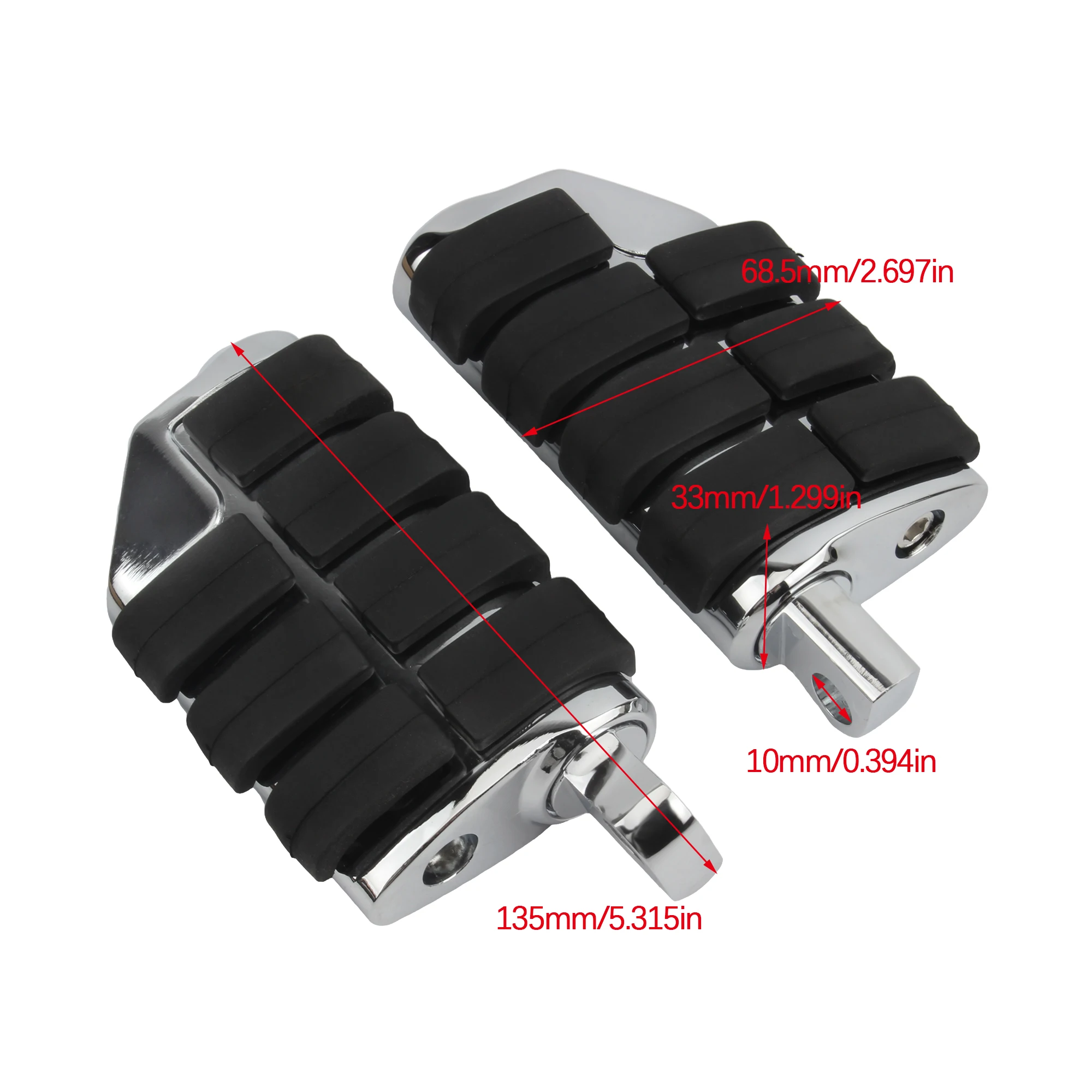 Universal Enduro Motorcycle Foot Pegs Pedals FootRests For Harley Electra Road King Street Glide 1-1/4