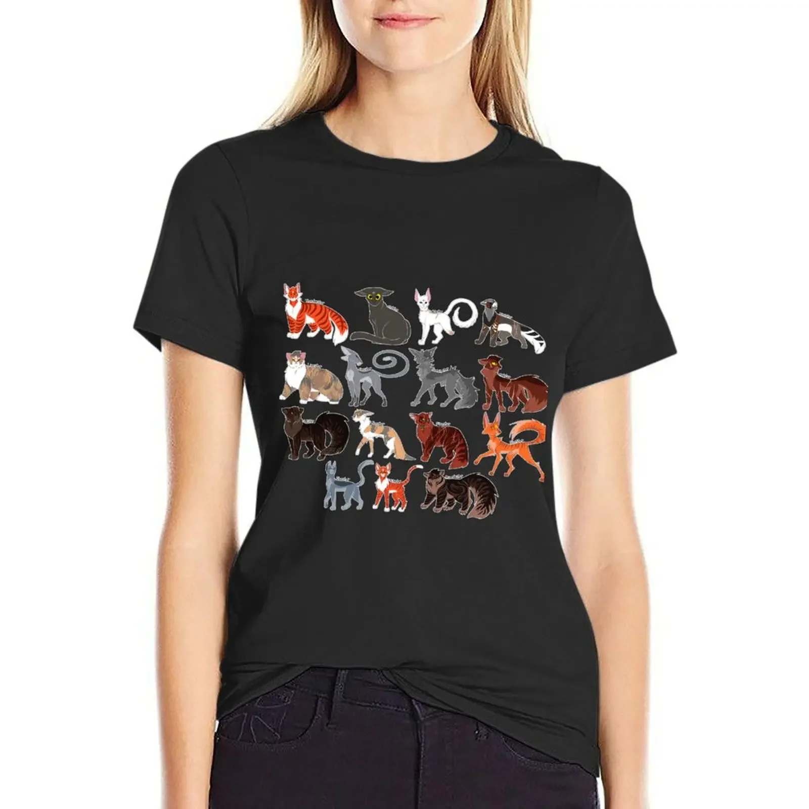 

Every Thunderclan Leader Ever T-Shirt summer top Aesthetic clothing quick-drying Woman clothes