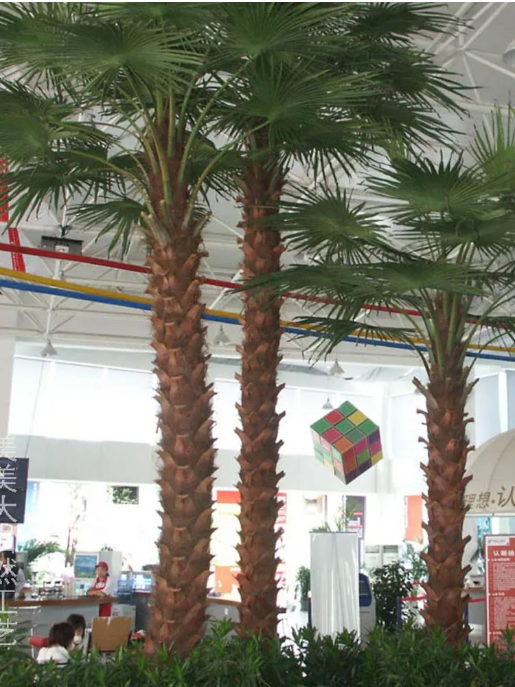 YL Imitation Coconut Tree Indoor and Outdoor Shopping Mall Large Tropical Green Plant Decoration Palm Tree Pot