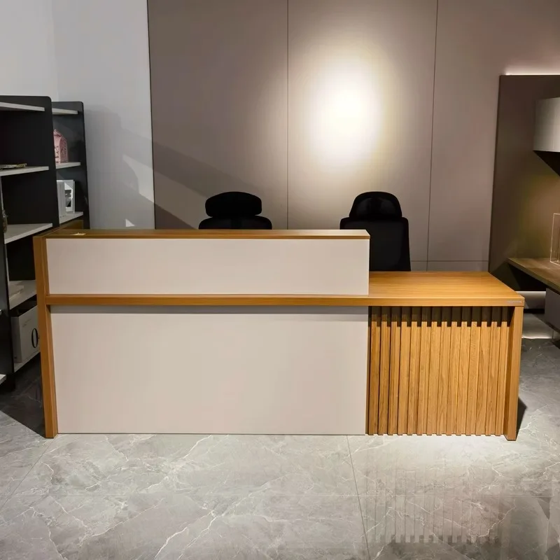 

Modern Chinese style shop studio company front desk checkout page service cabinet