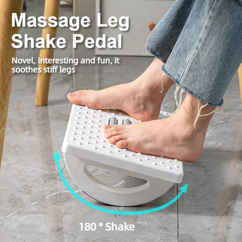 Multi Functional Foot Massage Foot Pedal Under the Table, Anti Warping Cross Legged Footstool, Relaxing Rocking Leg Stool