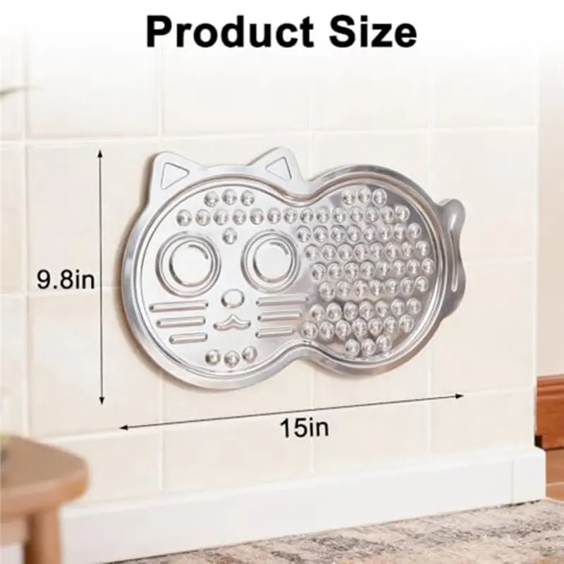ABLK Stainless Steel Lick Mat For Dogs& Cats- Suction Cup Design Improves Feeding Habits Slow Feeding Functionality