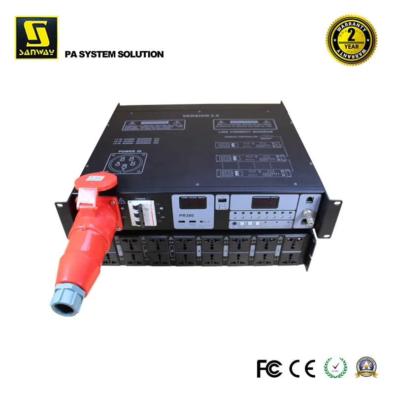PR380 8 Channel 20KW Professional Power Sequence for Sound System