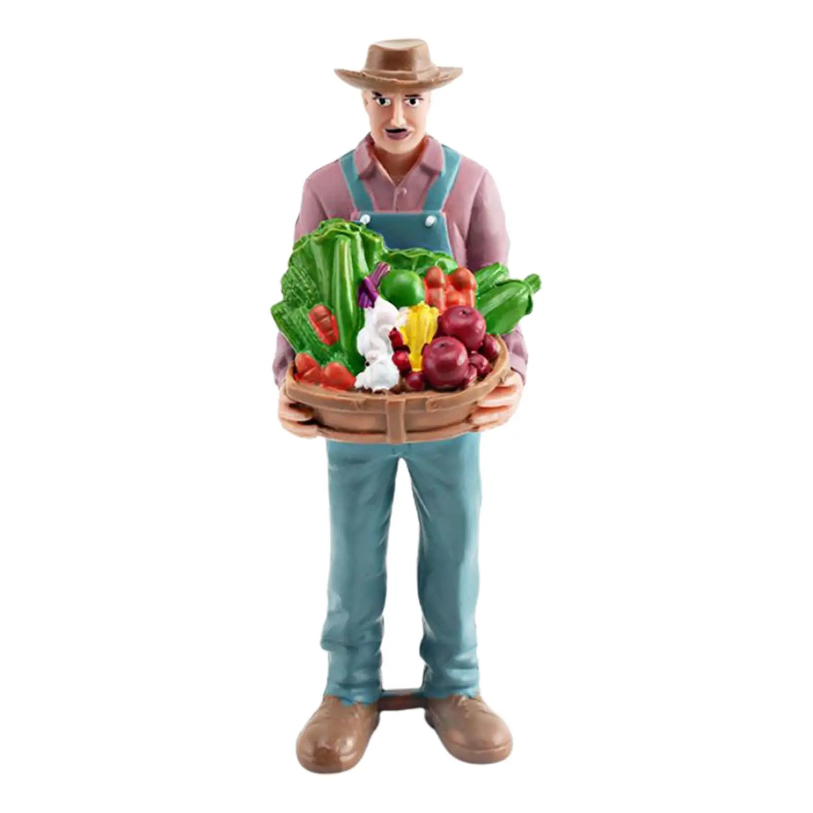 3 figuras de personajes en miniatura para decoración de escritorio y paisaje