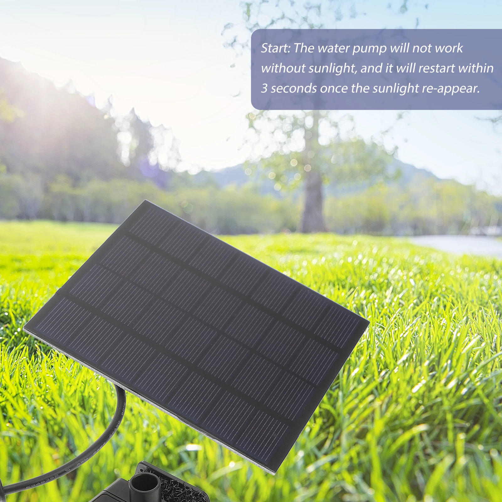 

Solar Powered Water Pump 6V Submersible Fountain for Pool Garden Outdoor Solar Pump Eco Friendly Low Carbon Decorates Garden