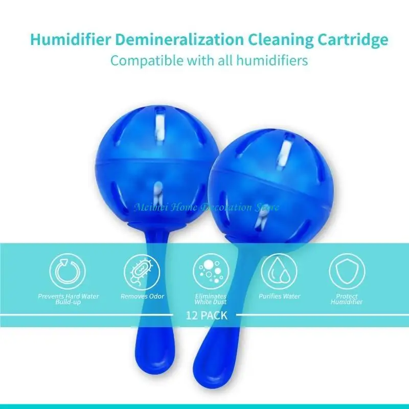 H7BF 10/12 Pack Deminalization Cleaning Ball للأسماك للخزان يزيل DUS الأبيض