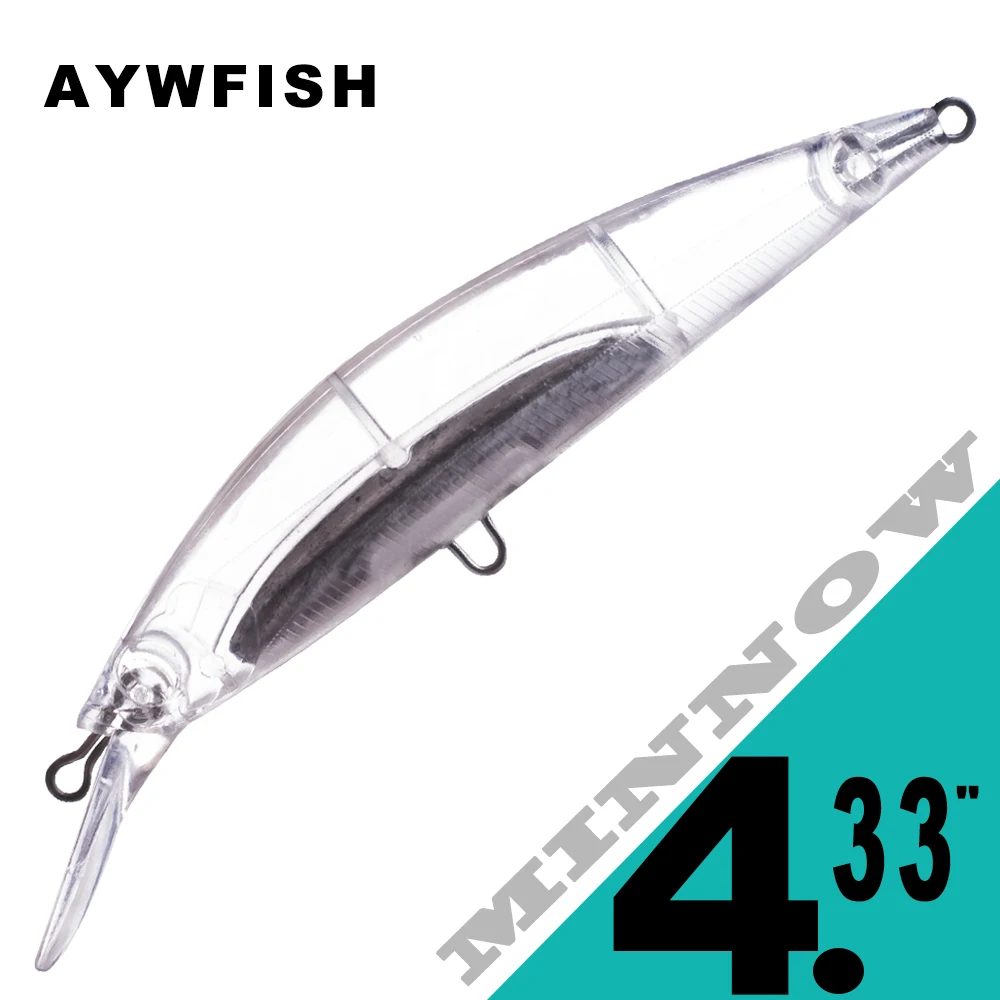 

AYWFISH 10 шт., 11 см, 24 г, Тонущая блесна, пустая искусственная приманка, снасть для окуня, неглубокая окраска, для дайвинга, «сделай сам», рыболовные приманки