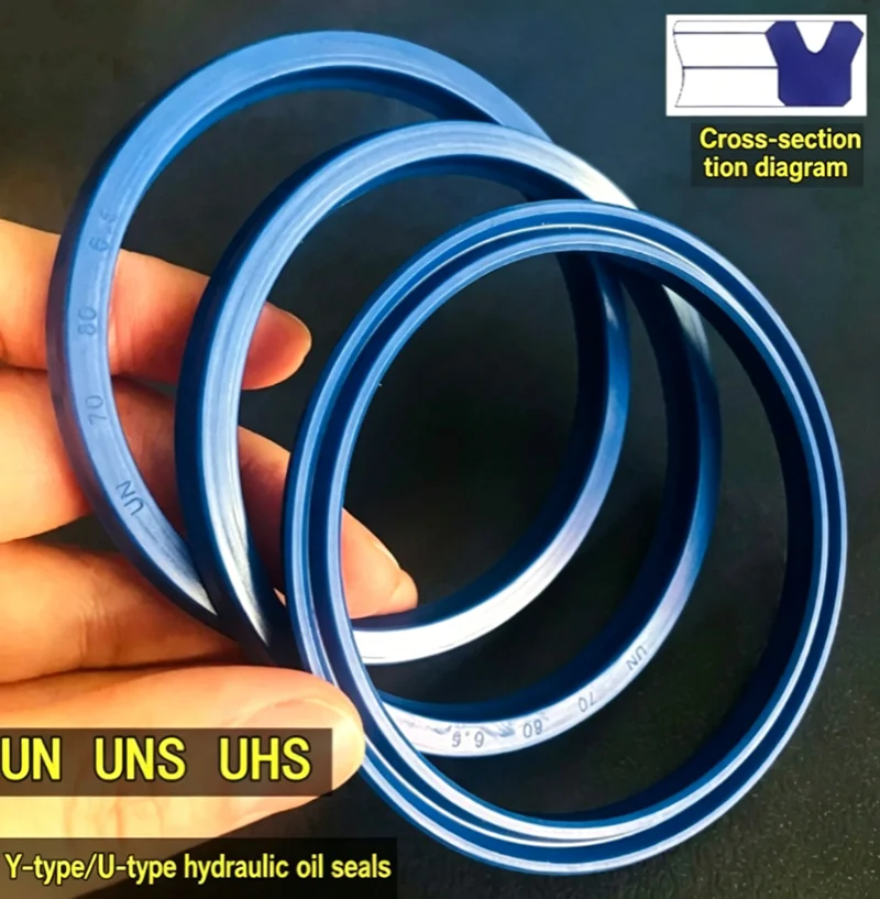 1Pcs PU Hydraulic Seal Ring UN/UHS/UNS Type ID 130mm-180mm Polyurethane Piston Rod Y-Ring High Pressure Wear Resistant Oil Seal