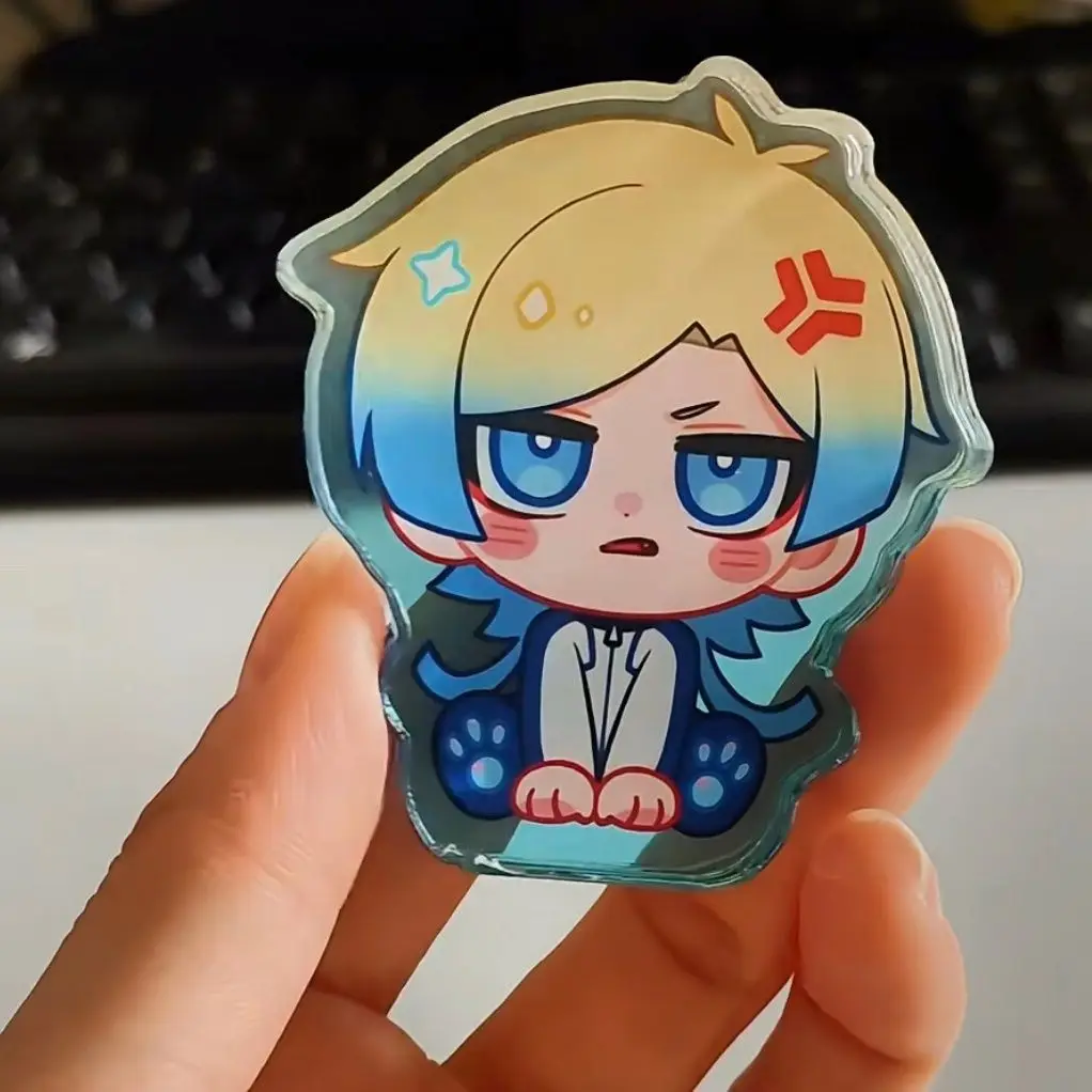 ميشيل سيزر هدية دمى أشكال الاكريليك الطوب أنيمي نموذج عمل الشكل زخرفة الملحقات نماذج الأزرق قفل صديق هدية