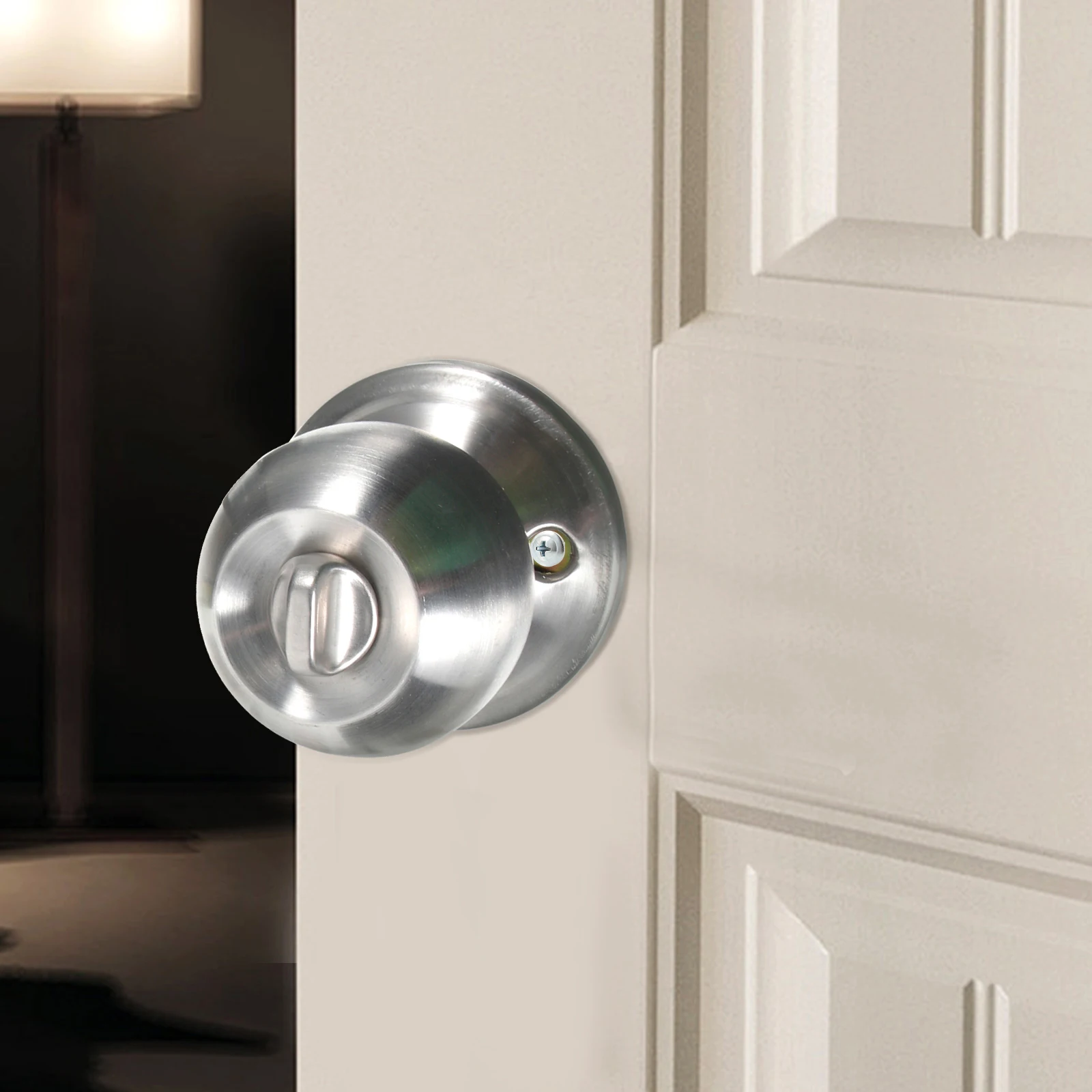 

Door Lockbathroom Bedroom Keyed Entry Knob Thumb Turn Anti Rust Durable Hardware Lock For Interior Door Security