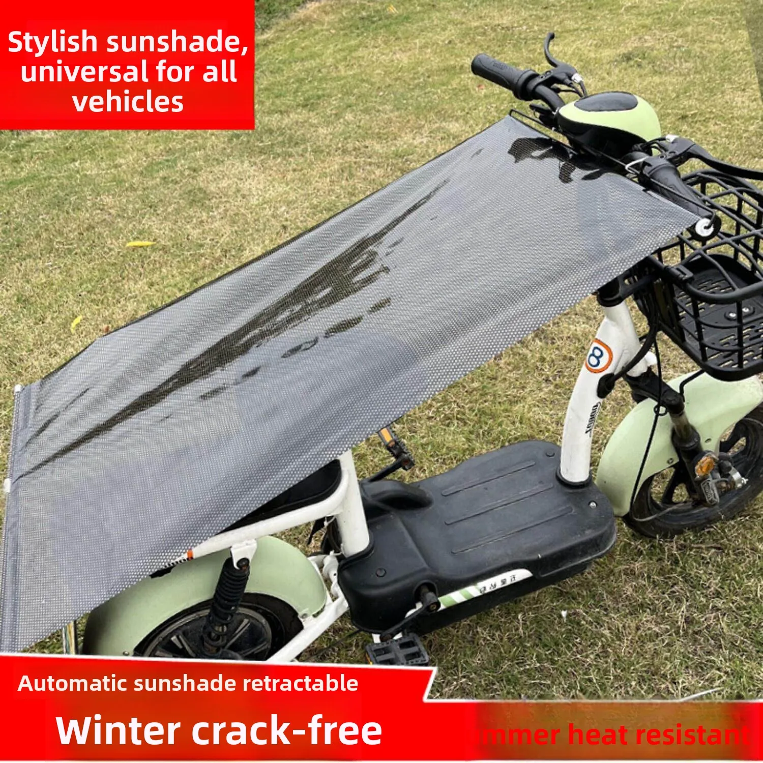 

Retractable Sunshade Curtain for Vehicle Motorcycle Rainproof Heat Insulation Anti-scalding Large Size Universal