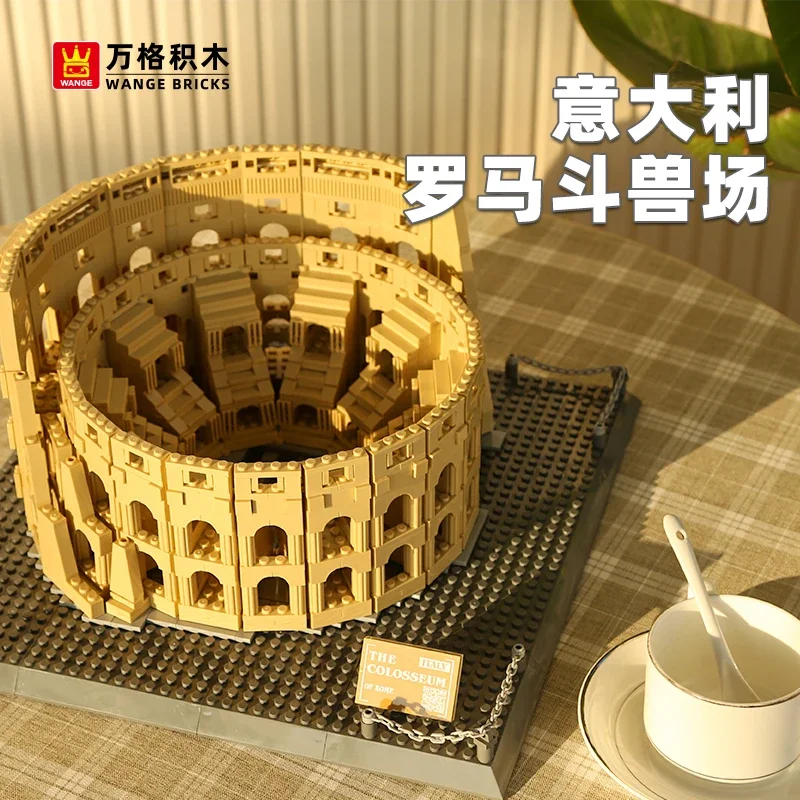 WANGGE Italy Colosseum building blocks assembled model arena ornaments toys parent-child holiday Christmas gifts DIY