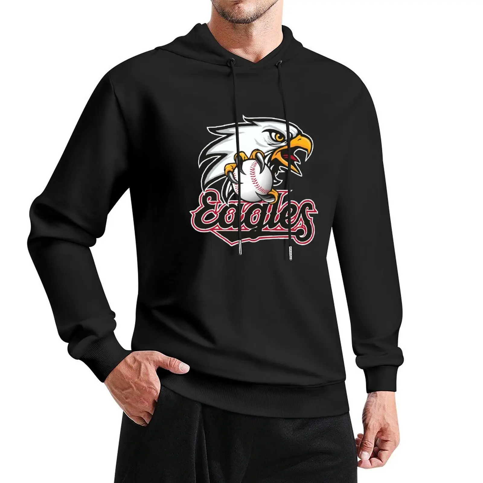 

Eagles Baseball Logo Pullover Hoodie men's winter sweater autumn clothes anime hoodie