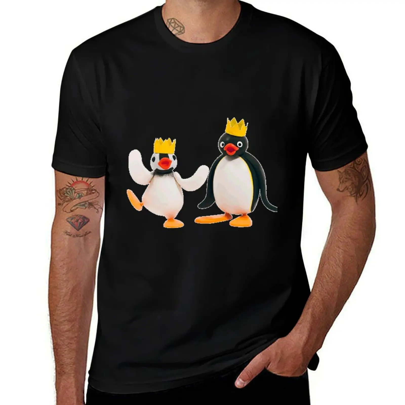 

Pingu and Pinga Reyes T-Shirt No Iron Casual Short Sleeve Top