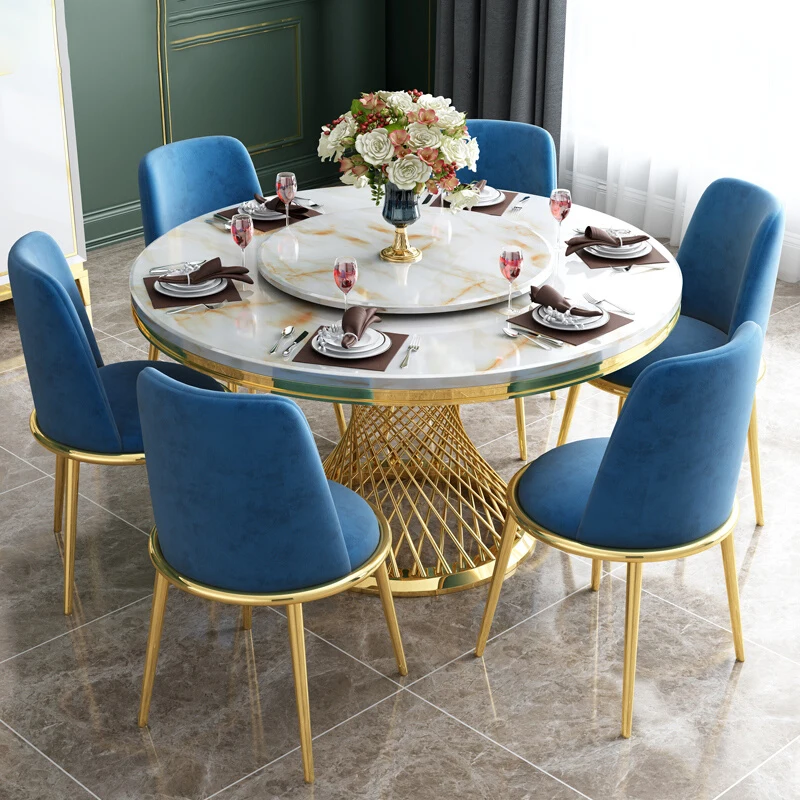 

Luxury modern dining table set, high-end marble glass chairs, suitable for dining rooms, farmhouse kitchens, living rooms
