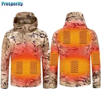 Winter Electric Heating Jacket Men Women USB Smart Heated Jackets Hooded Heat Ski Suit Hiking Vests Thermal Clothes