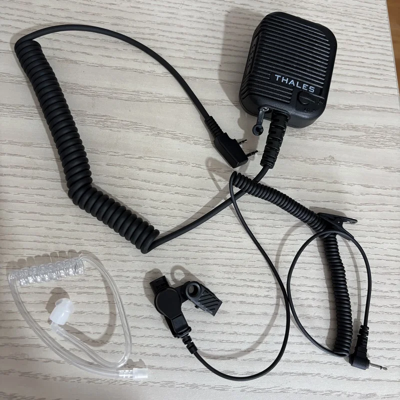 Hand Microphone Intercom Communication THALES Air Duct Earphones