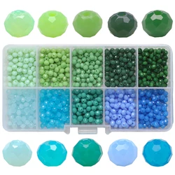 1000Pcs/Box Crystal Rondelle 4mm Austrian Glass Round Loose Spacer Beads DIY Making Charms Jewelry Accessories Needlework