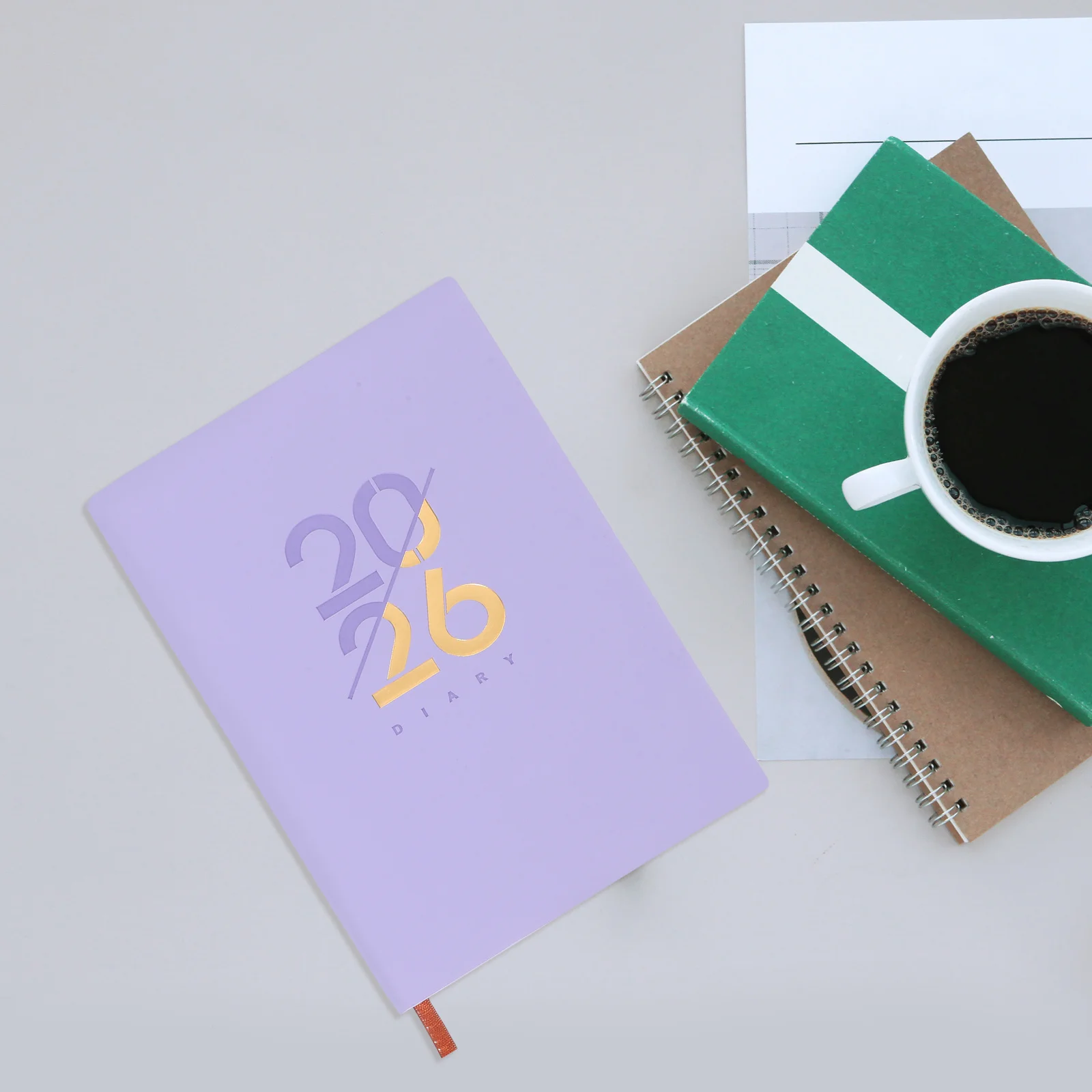 Planner Book 2026 English Daily Weekly Monthly Undated Calendar Notebook Smooth Writing Paper for School