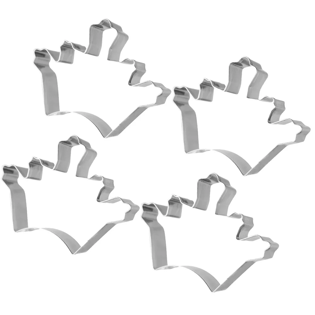 

4Pcs Crown Shape Cookie Cutter Molds Stainless Steel Ecofriendly Nonstick Baking Tools for Home Kitchen Cake Chocolate Making