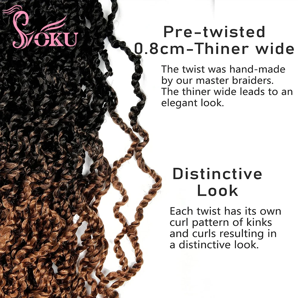 Majesty Twist cabello sintético de ganchillo, extensión de trenzas de 26 pulgadas para mujeres negras, rizado, ondulado, pasión senegalesa, giros de cabello trenzado