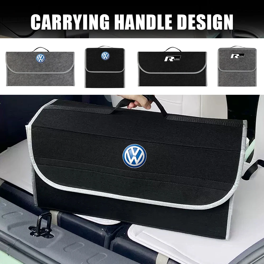 Car Trunk Organizer Box Large Capacity Folding Storage Bag For Volkswagen VW R Golf Polo Tiguan Jetta Touran Passat Bora Beetle