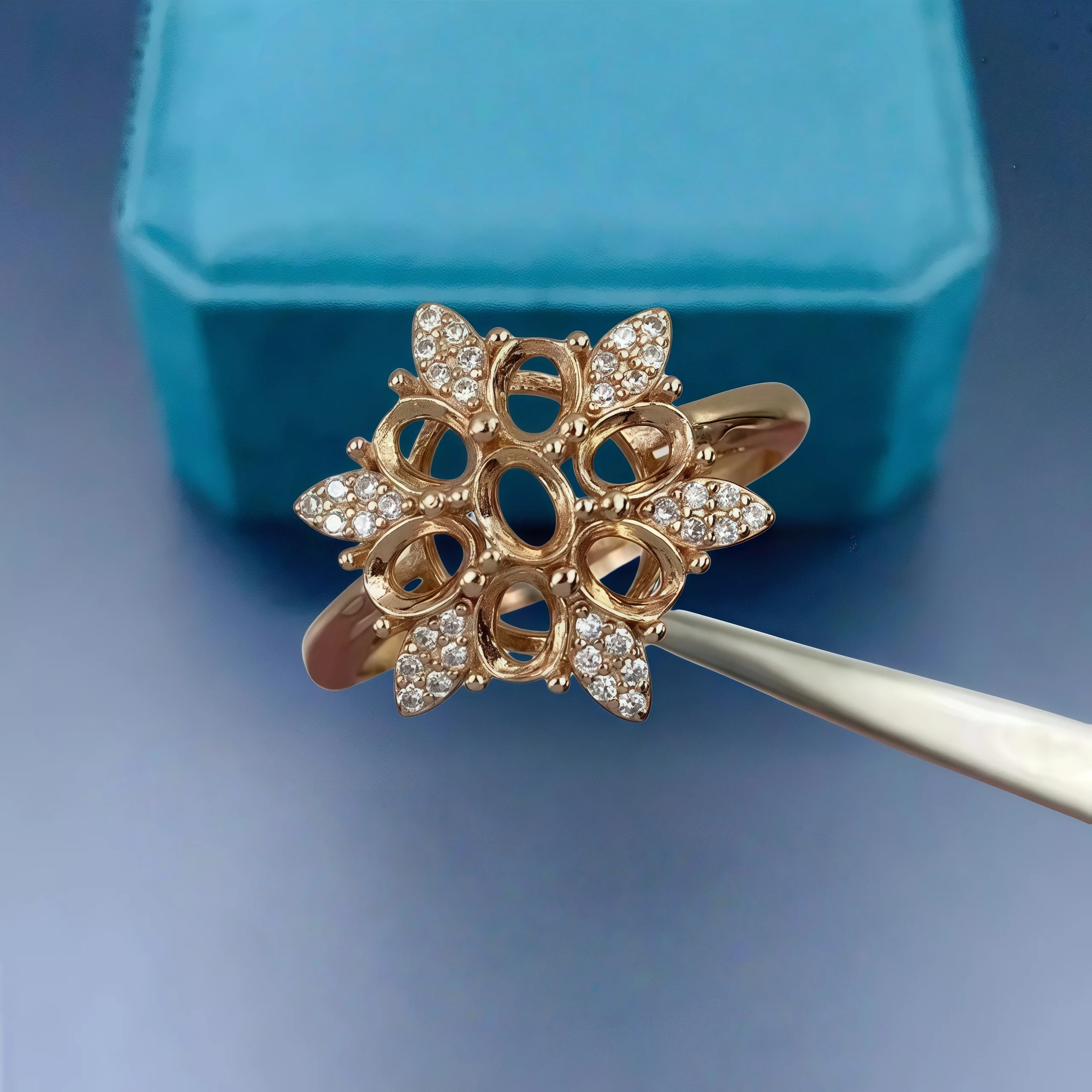 

Пустой держатель для колец «сделай сам», стерлинговое серебро S925, 3*4 мм, эллипс, модный цветочный дизайн, изысканные очаровательные свадебные украшения для женщин