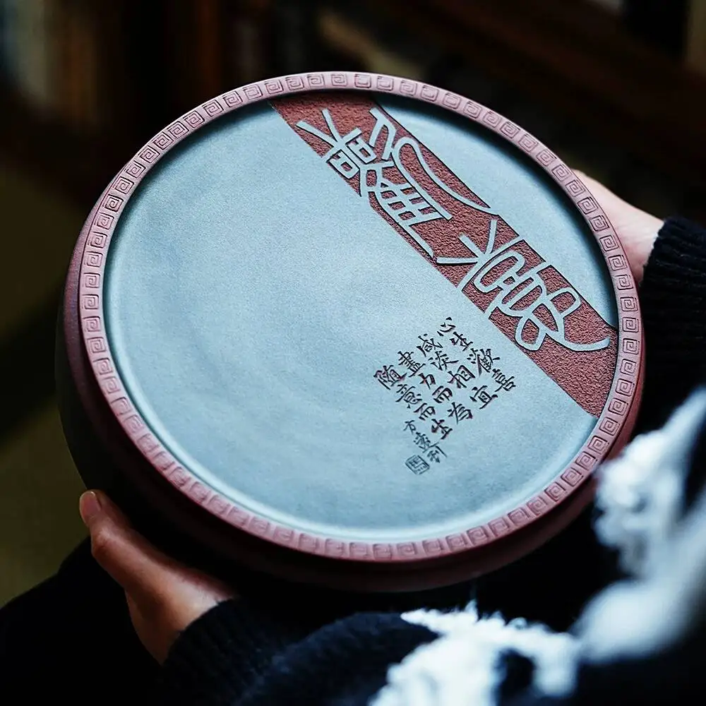 Yihu Chun High-End Purple Clay Handmade By A Master Craftsman, Sealed Storage For Cakes, Tea Aging Canister, Joy Canister