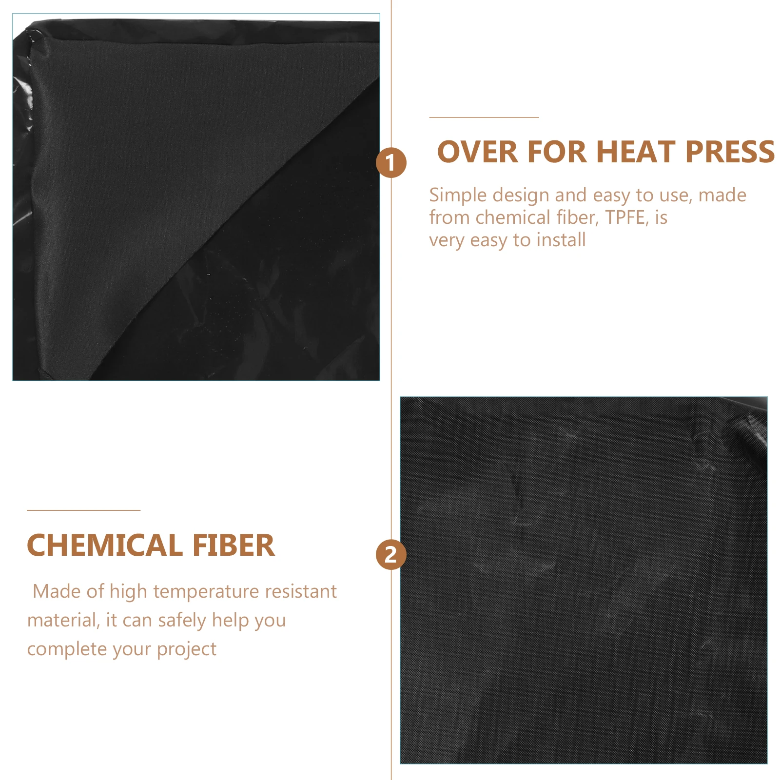 

Heat Press Protective Cover 15x15 Inch Brown Heat-resistant Non-stick Platen Cover for Sublimation Machine Washable Durable