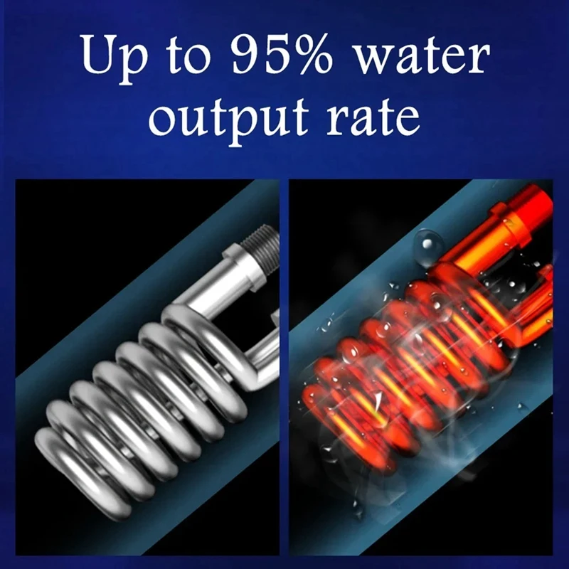 سخان مياه فوري بقوة 5500 وات ABS + معدن للحمام والدش والمطبخ IP4 شاشة LCD مقاومة للماء شاشة ديجيتال بمقبس الاتحاد الأوروبي