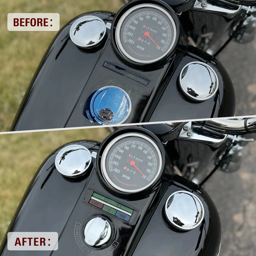 Black Motor Speedometer Speedo Dash Panel Cover Housing Kit For Harley Davidson Softail 1971-1990